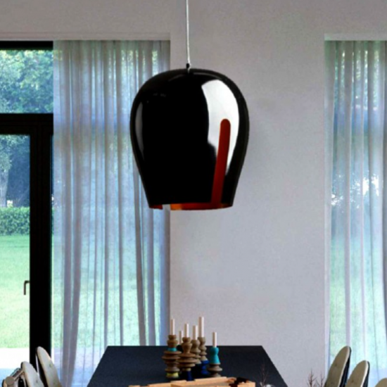 ΚΡΕΜΑΣΤΟ ΜΟΝΟΦΩΤΟ ΦΩΤΙΣΤΙΚΟ ΜΑΥΡΟ ΜΕΤΑΛΛΟ Φ30xΗ35cm