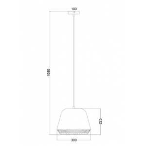 ΚΡΕΜΑΣΤΟ Φ/Σ 1ΧΕ27 ΜΕΤΑΛΛΙΚΟ ΜΠΛΕ/ΟΡΕΙΧΑΛΚΟ Φ30CM