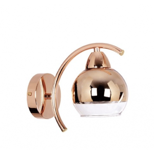 ΕΠΙΤΟΙΧΙΟ Φ/Σ 1ΧΕ27 ΜΕΤΑΛΛΙΚΟ ΧΡΥΣΟΧΑΛΚΙΝΟ+ΓΥΑΛΙ 12Χ19Χ21CM