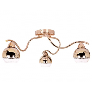 Φ/Σ ΟΡΟΦΗΣ 3ΧΕ27 ΜΕΤΑΛΛΙΚΟ ΧΡΥΣΟΧΑΛΚΙΝΟ+ΓΥΑΛΙ Φ61ΧΗ24CM