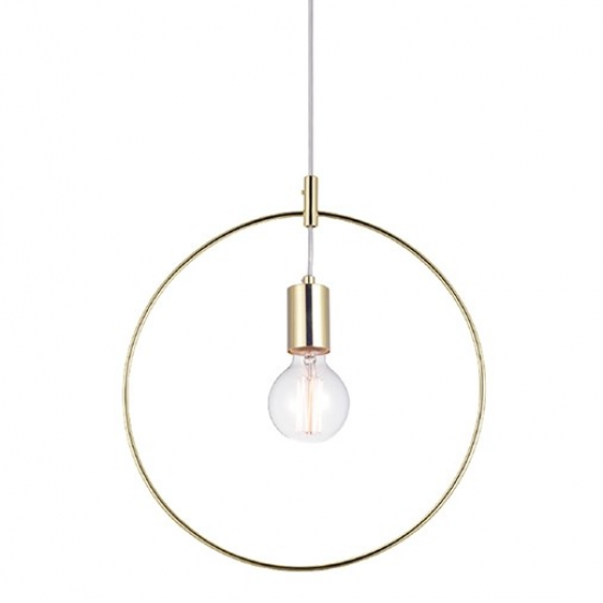 ΚΡΕΜΑΣΤΟ Φ/Σ 1ΧΕ27 ΜΕΤΑΛΛΙΚΟ ΟΡΕΙΧΑΛΚΟ ΚΥΚΛΟΣ Φ35CM