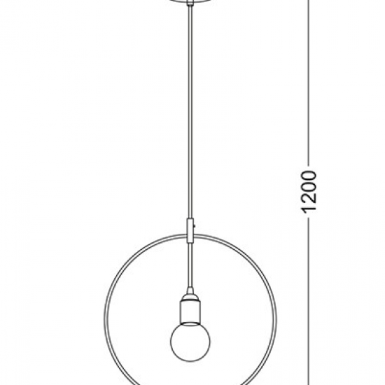 ΚΡΕΜΑΣΤΟ Φ/Σ 1ΧΕ27 ΜΕΤΑΛΛΙΚΟ ΟΡΕΙΧΑΛΚΟ ΚΥΚΛΟΣ Φ35CM