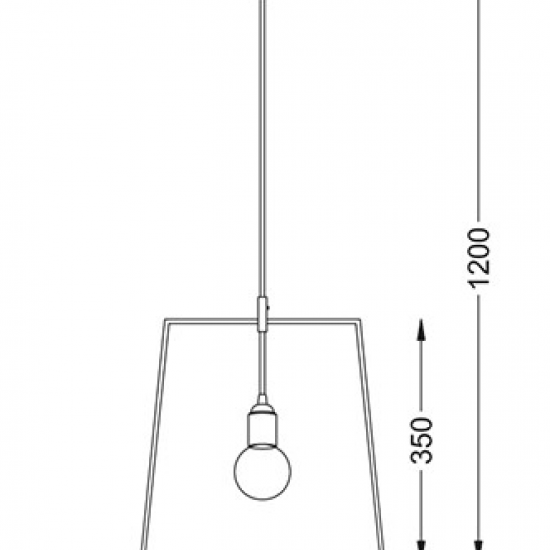 ΚΡΕΜΑΣΤΟ Φ/Σ 1ΧΕ27 ΜΕΤΑΛΛΙΚΟ ΧΑΛΚΙΝΟ ΤΕΤΡΑΠΛΕΥΡΟ 35ΧΗ120CM