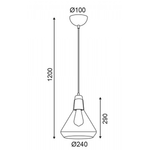 ΚΡΕΜΑΣΤΟ Φ/Σ 1ΧΕ27 ΓΥΑΛΙ+ΑΠΟΧΡΩΣΗ ΞΥΛΟΥ Φ24ΧΗ120CM 