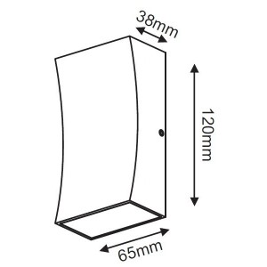 Fer Απλίκα Up-Down LED 6W Σε Σκούρο Γκρί Χρώμα