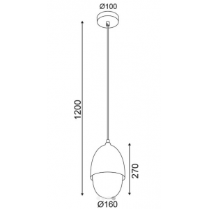 ΚΡΕΜΑΣΤΟ Φ/Σ 1ΧΕ27 ΜΕΤΑΛΛIKΟ ΑΠΟΧΡΩΣΗ ΞΥΛΟΥ+ΟΠΑΛΓΥΑΛΙ Φ16ΧΗ120CM