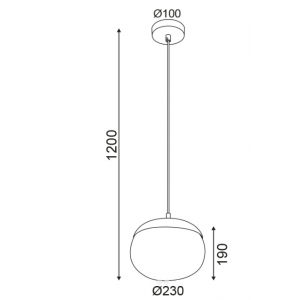 ΚΡΕΜΑΣΤΟ Φ/Σ 1ΧΕ27 ΜΕΤΑΛΛΙΚΟ ΑΠΟΧΡΩΣΗ ΞΥΛΟΥ+ΟΠΑΛ ΓΥΑΛΙ Φ23ΧΗ120CM