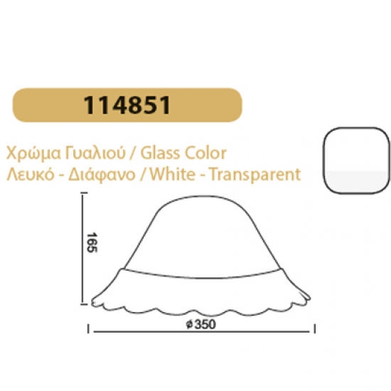 ΓΥΑΛΙ ΛΕΥΚΟ ΔΙΑΦΑΝΟ ΛΟΥΛΟΥΔΙ 114851