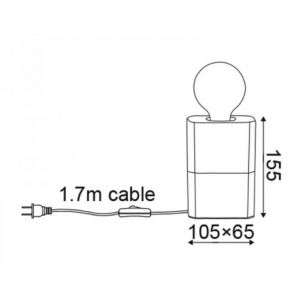 ΕΠΙΤΡΑΠΕΖΙΟ Φ/Σ 1ΧΕ27 ΓΚΡΙ ΠΗΛΟΣ 10Χ10ΧΗ15CM 