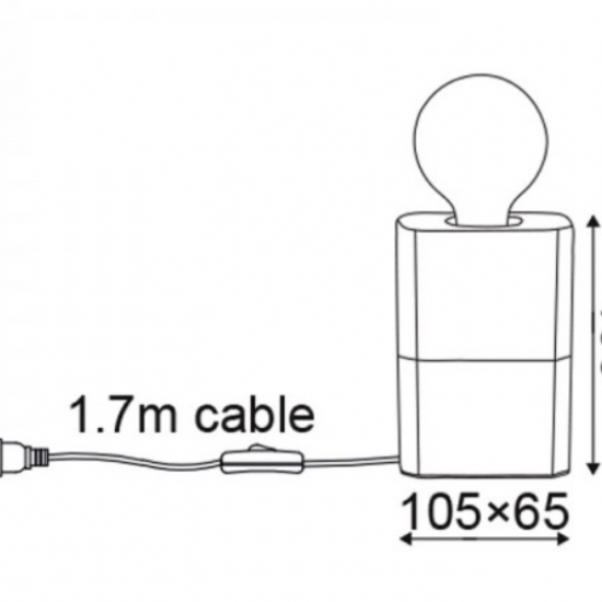 ΕΠΙΤΡΑΠΕΖΙΟ Φ/Σ 1ΧΕ27 ΓΚΡΙ ΠΗΛΟΣ 10Χ10ΧΗ15CM