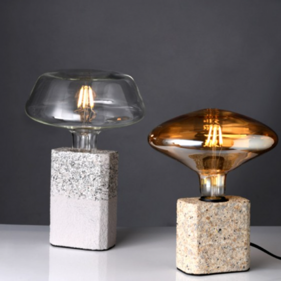 ΕΠΙΤΡΑΠΕΖΙΟ Φ/Σ 1ΧΕ27 ΓΚΡΙ ΠΗΛΟΣ 10Χ10ΧΗ15CM