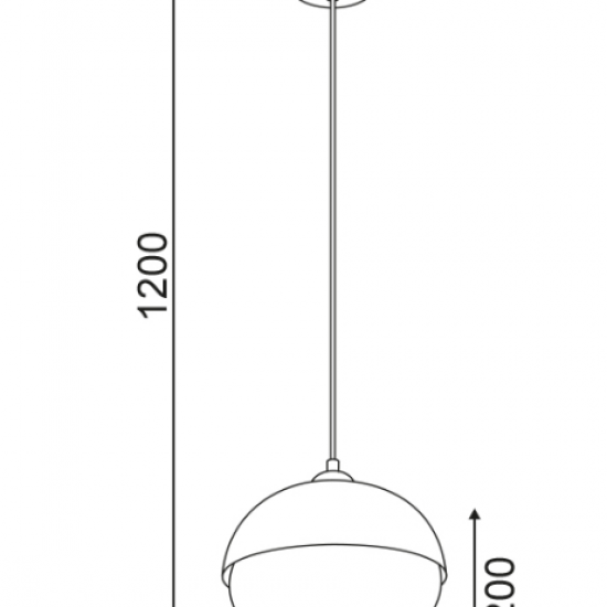 ΚΡΕΜΑΣΤΟ Φ/Σ 1ΧΕ27 ΜΕΤΑΛΛΙΚΟ ΑΠΟΧΡΩΣΗ  ΞΥΛΟΥ+ΟΠΑΛ ΓΥΑΛΙ Φ25ΧΗ120CM