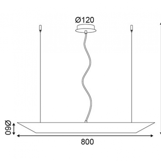 ΚΡΕΜΑΣΤΟ Φ/Σ 2ΧGU10 ΜΕΤΑΛΛΙΚΟ ΛΕΥΚΟ+ΧΡΥΣΟ Φ6Χ80XH120CM