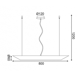 ΚΡΕΜΑΣΤΟ Φ/Σ 2ΧGU10 ΜΕΤΑΛΛΙΚΟ ΜΑΥΡΟ+ΧΡΥΣΟ Φ6Χ80XH120CM