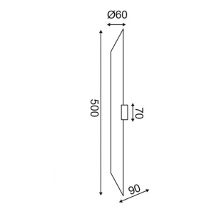 ΕΠΙΤΟΙΧΙΟ Φ/Σ 2ΧGU10 ΜΕΤΑΛΛΙΚΟ ΛΕΥΚΟ+ΧΡΥΣΟ Φ6Χ50CM 