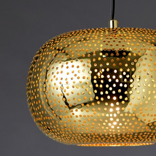 BARLA BALL ΚΡΕΜΑΣΤΟ ΜΟΝΟΦΩΤΟ ΦΩΤΙΣΤΙΚΟ ΧΡΥΣΟ ΜΕΤΑΛΛΟ Φ30xΗ120cm