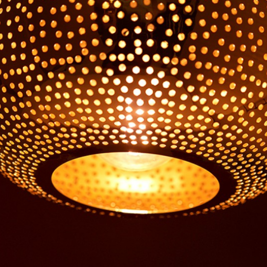 BARLA BALL ΚΡΕΜΑΣΤΟ ΜΟΝΟΦΩΤΟ ΦΩΤΙΣΤΙΚΟ ΧΑΛΚΙΝΟ ΜΕΤΑΛΛΟ Φ30xΗ120cm