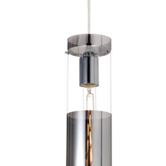 ΚΡΕΜΑΣΤΟ Φ/Σ 1ΧΕ27 ΧΡΩΜΙΟ ΓΥΑΛΙ+ΜΕΤΑΛΛΟ Φ10ΧΗ120CM