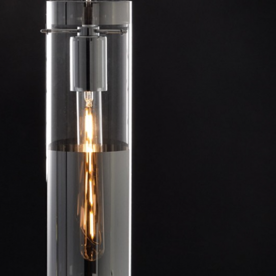 ΚΡΕΜΑΣΤΟ Φ/Σ 1ΧΕ27 ΧΡΩΜΙΟ ΓΥΑΛΙ+ΜΕΤΑΛΛΟ Φ10ΧΗ120CM