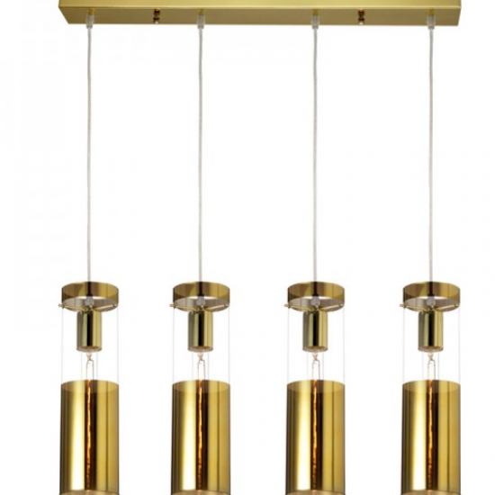 ΚΡΕΜΑΣΤΟ Φ/Σ 4ΧΕ27 ΟΡΕΙΧΑΛΚΟ ΓΥΑΛΙ+ΜΕΤΑΛΛΟ 70Χ10ΧΗ120CM