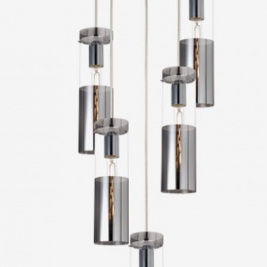 KIRMA ΚΡΕΜΑΣΤΟ ΦΩΤΙΣΤΙΚΟ 5ΦΩΤΟ ΓΥΑΛΙ ΑΣΗΜΙ Φ37xΗ180cm