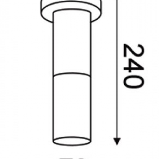 ΕΠΙΤΟΙΧΟ Φ/Σ 1XGU10 ΜΑΥΡΟΣ ΠΗΛΟΣ+ΜΕΤΑΛΛΙΚΟ ΟΡΕΙΧΑΛΚΟ Φ7ΧΗ24CM
