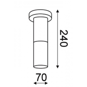 ΕΠΙΤΟΙΧΟ Φ/Σ 1XGU10 ΜΑΥΡΟΣ ΠΗΛΟΣ+ΜΕΤΑΛΛΙΚΟ ΧΡΩΜΙΟ Φ7ΧΗ24CM