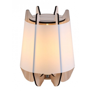 ΕΠΙΤΡΑΠΕΖΙΟ Φ/Σ 1ΧE27 ΛΕΥΚΟ ΠΛΑΣΤΙΚΟ+ΑΠΟΧΡΩΣΗ ΑΝΟΙΧΤΟΥ ΞΥΛΟΥ MDF Φ25ΧΗ36CM