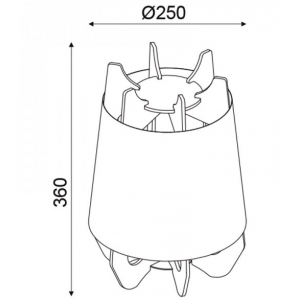ΕΠΙΤΡΑΠΕΖΙΟ Φ/Σ 1ΧE27 ΛΕΥΚΟ ΠΛΑΣΤΙΚΟ+ΑΠΟΧΡΩΣΗ ΑΝΟΙΧΤΟΥ ΞΥΛΟΥ MDF Φ25ΧΗ36CM