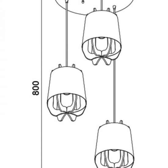 ΚΡΕΜΑΣΤΟ Φ/Σ 3ΧE27 ΛΕΥΚΟ ΠΛΑΣΤΙΚΟ+ΑΠΟΧΡΩΣΗ ΑΝΟΙΧΤΟΥ ΞΥΛΟΥ MDF Φ35XH80CM