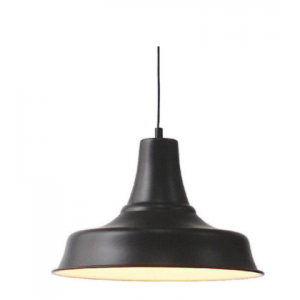 ΚΑΜΠΑΝΑ ΜΕΤΑΛΛΙΚΗ ΜΑΥΡΗ Φ34CM 1ΧE27