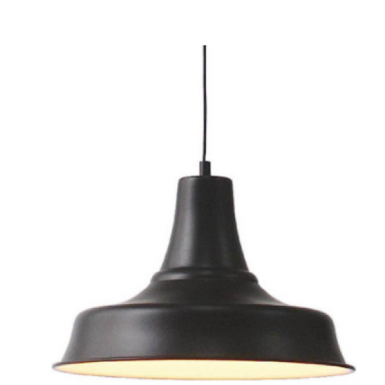 ΚΑΜΠΑΝΑ ΜΕΤΑΛΛΙΚΗ ΜΑΥΡΗ Φ34CM 1ΧE27