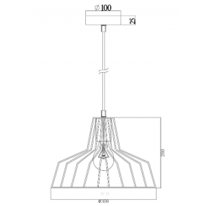 ΚΡΕΜΑΣΤΗ ΚΑΜΠΑΝΑ ΜΑΥΡΗ 1 Χ Ε27 Φ30CM