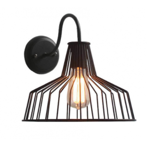 ΑΠΛΙΚΑ ΜΕΤΑΛΛΙΚΗ ΜΑΥΡΗ ΚΑΜΠΑΝΑ 1 Χ Ε27 Φ30CM 