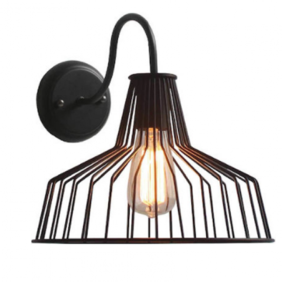 ΑΠΛΙΚΑ ΜΕΤΑΛΛΙΚΗ ΜΑΥΡΗ ΚΑΜΠΑΝΑ 1 Χ Ε27 Φ30CM