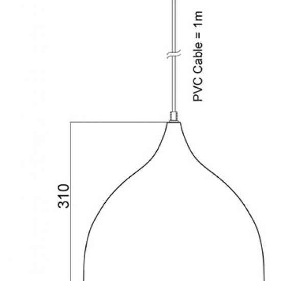 ΚΡΕΜΑΣΤΟ Φ/Σ 1ΧΕ27 ΜΕΤΑΛΛΙΚΟ ΜΑΡΜΑΡΟ ΑΠΟΧΡΩΣΗ  Φ35Χ31CM