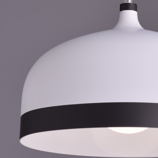 ΔΙΧΡΩΜΗ ΜΕΤΑΛΛ.ΚΡΕΜΑΣ.ΚΑΜΠΑΝΑ 1ΧΕ27 ΛΕΥΚΟ-ΜΑΥΡΟ ΑΝΤΙΚΕ Φ33cm