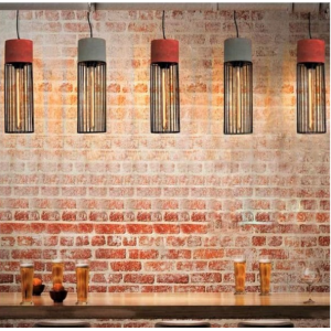 ΦΩΤΙΣΤΙΚΟ ΜΕΤΑΛΛΙΚΟ ΚΡΕΜΑΣΤΟ 1ΧΕ27 ΜΑΥΡΟ ΜΕ ΚΟΚΚΙΝΟ ΤΣΙΜΕΝΤΟ Φ12χΗ40cm