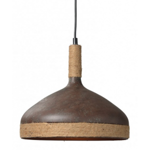 ΜΕΤΑΛΛΙΚΗ ΚΑΜΠΑΝΑ 1ΧΕ27 ΣΚΟΥΡΙΑ ΜΕ ΣΧΟΙΝΙ Φ30χΗ27cm