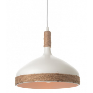 ΜΕΤΑΛΛΙΚΗ ΚΑΜΠΑΝΑ 1ΧΕ27 ΛΕΥΚΗ ΜΕ ΣΧΟΙΝΙ Φ30χΗ27cm