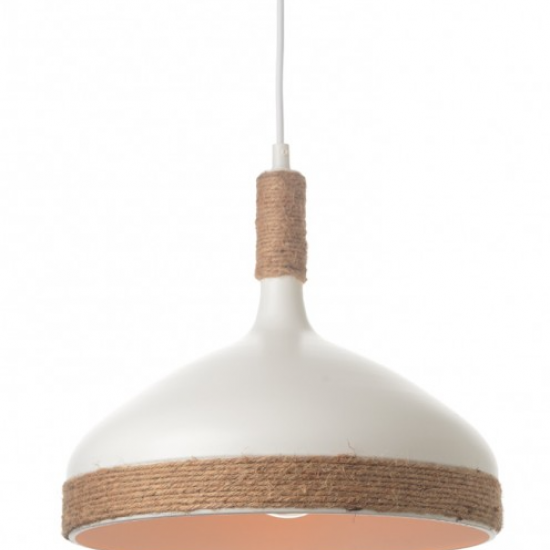 ΜΕΤΑΛΛΙΚΗ ΚΑΜΠΑΝΑ 1ΧΕ27 ΛΕΥΚΗ ΜΕ ΣΧΟΙΝΙ Φ30χΗ27cm