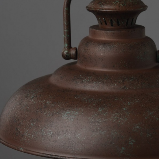 ΜΕΤΑΛΛΙΚΗ ΚΑΜΠΑΝΑ 1ΧΕ27 ΣΚΟΥΡΙΑ Φ31χΗ23cm