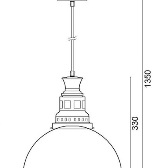 ΚΡΕΜΑΣΤΟ Φ/Σ 1ΧΕ27 ΜΕΤΑΛΛΙΚΟ ΠΡΑΣΙΝΟ ΑΝΤΙΚΕ Φ35ΧΗ135CM
