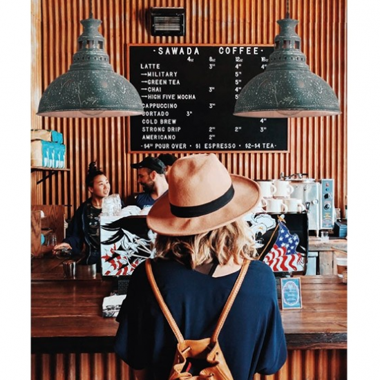 ΚΡΕΜΑΣΤΟ Φ/Σ 1ΧΕ27 ΜΕΤΑΛΛΙΚΟ ΠΡΑΣΙΝΟ ΑΝΤΙΚΕ Φ35ΧΗ135CM