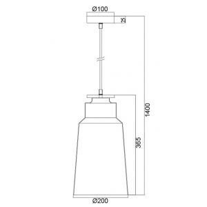 ΚΡΕΜΑΣΤΟ Φ/Σ 1ΧΕ27 ΜΕΤΑΛΛΙΚΟ ΜΑΥΡΟ+ΞΥΛΟ Φ20ΧΗ140CM