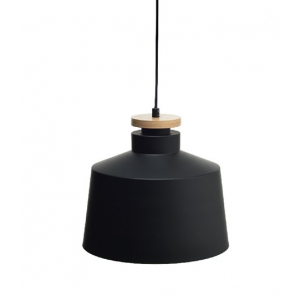 ΚΡΕΜΑΣΤΟ Φ/Σ 1ΧΕ27 ΜΕΤΑΛΛΙΚΟ ΜΑΥΡΟ+ΞΥΛΟ Φ30ΧΗ120CM 