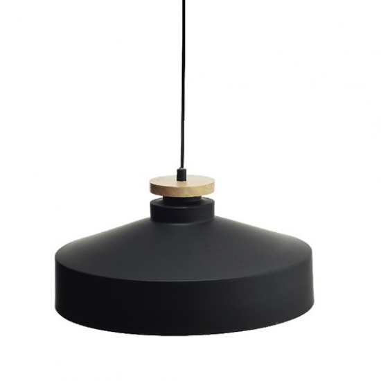 ΚΡΕΜΑΣΤΟ Φ/Σ 1ΧΕ27 ΜΕΤΑΛΛΙΚΟ ΜΑΥΡΟ+ΞΥΛΟ Φ41ΧΗ120CM