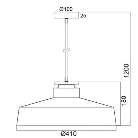 ΚΡΕΜΑΣΤΟ Φ/Σ 1ΧΕ27 ΜΕΤΑΛΛΙΚΟ ΜΑΥΡΟ+ΞΥΛΟ Φ41ΧΗ120CM