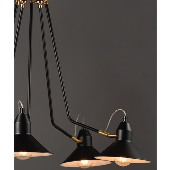 SANTO ΚΡΕΜΑΣΤΟ ΦΩΤΙΣΤΙΚΟ 5ΦΩΤΟ ΜΕΤΑΛΛΟ ΜΑΥΡΟ Φ69xΗ60CM