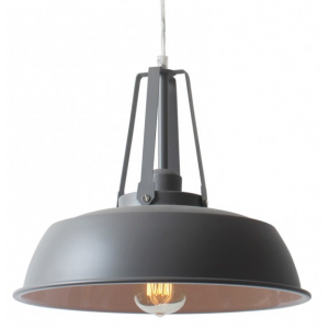 ΜΕΤΑΛΛΙΚΗ ΚΑΜΠΑΝΑ 1ΧΕ27 ΓΚΡΙ Φ35χΗ28cm